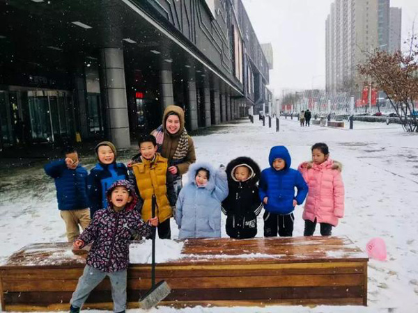 菲尔德国际少儿英语独具一格,雪地教学 记忆深刻